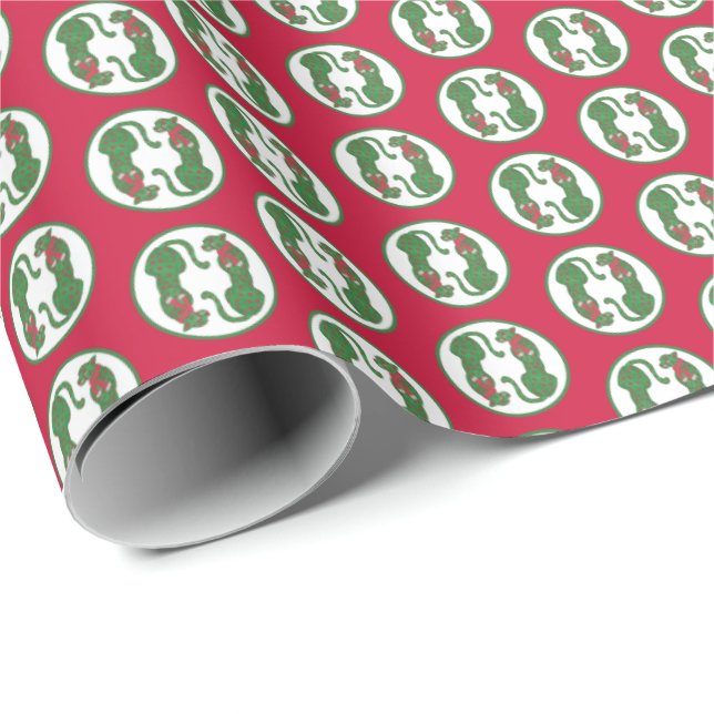 Papel De Presente Christmas Cheetahs (Ponta do rolo)