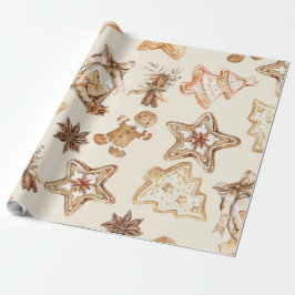 Papel De Presente Christmas Cookie Wrapping Paper