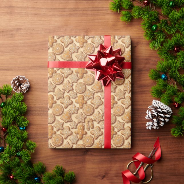 Papel De Presente Christmas Cookies Mix Festive Holiday Baking (Presente de Natal)