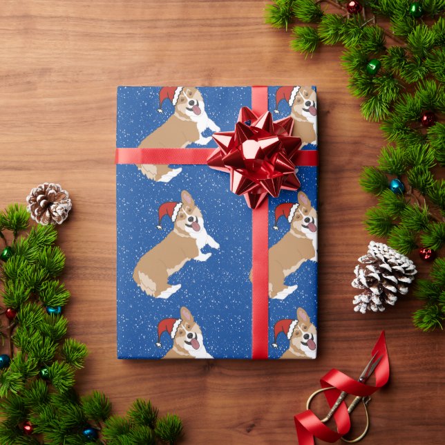 Papel De Presente Christmas Corgi (Presente de Natal)