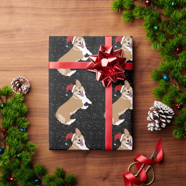 Papel De Presente Christmas Corgi (Presente de Natal)