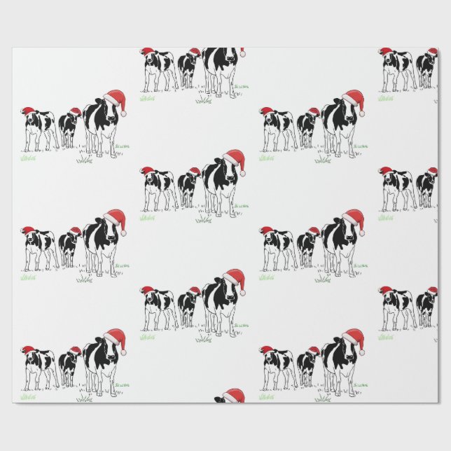 Papel De Presente Christmas Cows (Aberto)