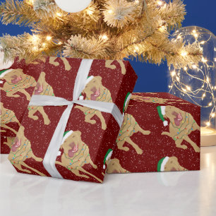 Papel De Presente Christmas Dudley Labrador