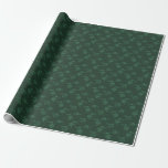 Papel De Presente Christmas Floral<br><div class="desc">Impressão floral verde-festivo</div>