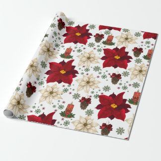 Papel De Presente Christmas flowers