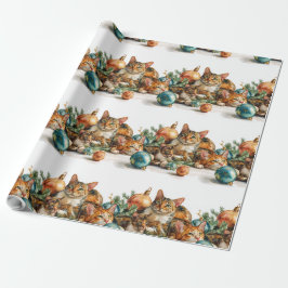 Papel De Presente Christmas Kittens