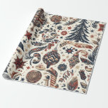 Papel De Presente Christmas Motifs Wrapping Paper n5<br><div class="desc">Wrap your gifts in the magic of Christmas with our exclusive paper featuring delightful Christmas motifs.</div>