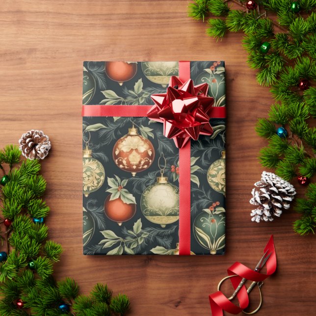 Papel De Presente Christmas Ornaments (Presente de Natal)
