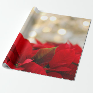 Papel De Presente Christmas Poinsettia