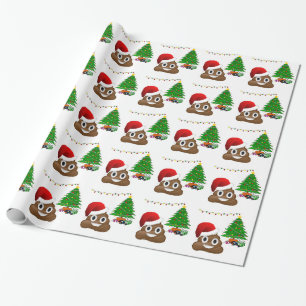 Papel De Presente christmas poo emoji