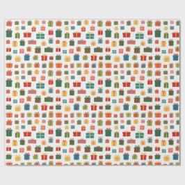 Papel De Presente Christmas Presents And Colourful Gifts Packaging