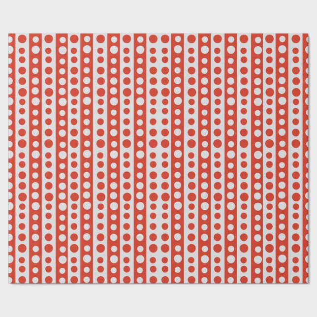 Papel De Presente Christmas Red and White Polka Dots (Barra)