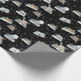 Papel De Presente Christmas Scene Wrapping Paper