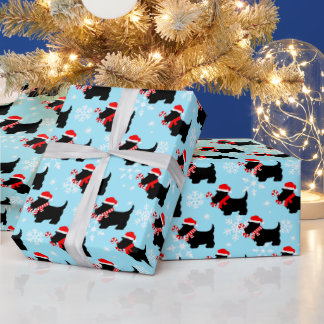Papel De Presente Christmas Scottie Dogs Pattern