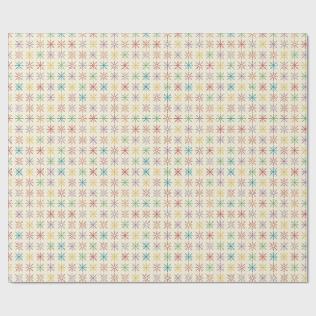 Papel De Presente Christmas Snowflakes Themed Packaging Xmas (Aberto)