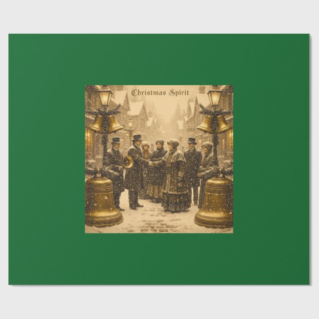 PAPEL DE PRESENTE CHRISTMAS SPIRIT TRADITIONAL DESIGN (Aberto)