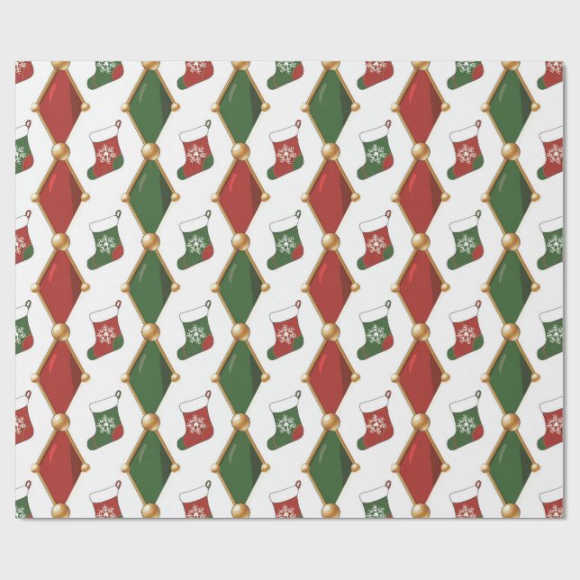 Papel De Presente Christmas Stocking  (Aberto)
