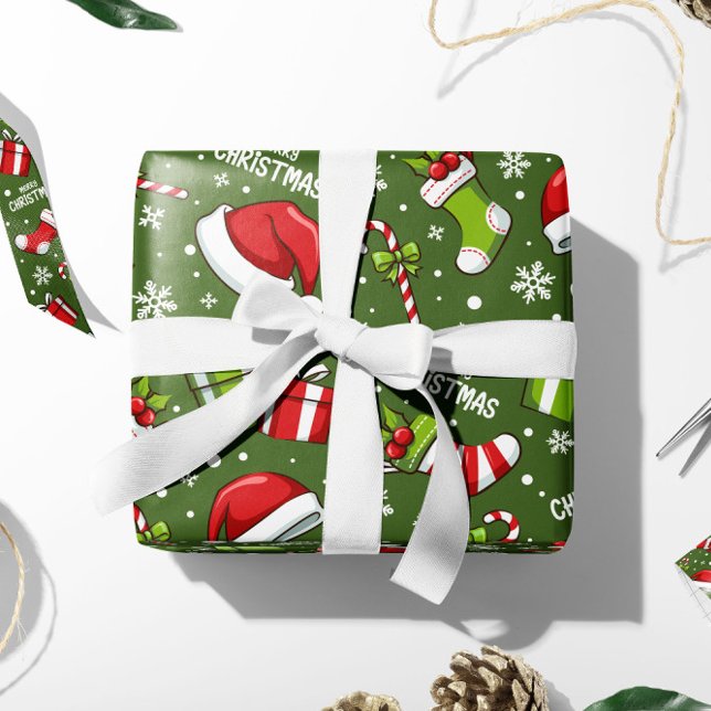 Papel De Presente Christmas Stockings | Christmas Wrapping Paper (Christmas Stockings | Christmas Wrapping Paper)