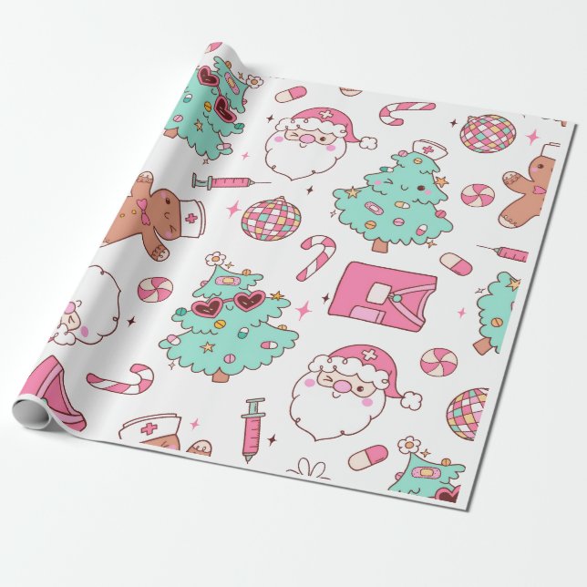 Papel De Presente Christmas Tree Snowman Christmas Party  I (Desenrolado)