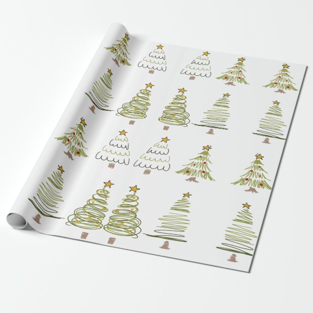 PAPEL DE PRESENTE CHRISTMAS TREE WRAPPING PAPER (Desenrolado)
