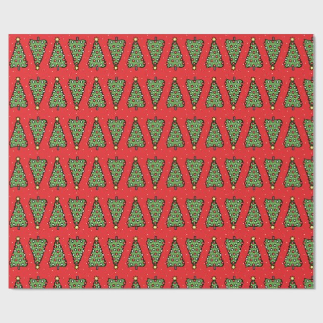 Papel De Presente Christmas Tree Wrapping Paper (Aberto)