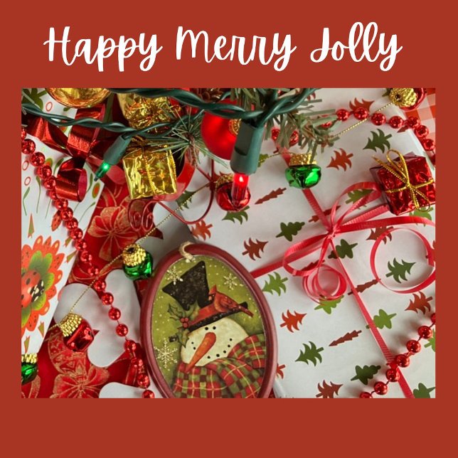 Papel De Presente Christmas Trees Red and Green on White (Criador carregado)