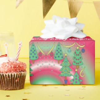 Papel De Presente Christmas Trees Wrapping Paper