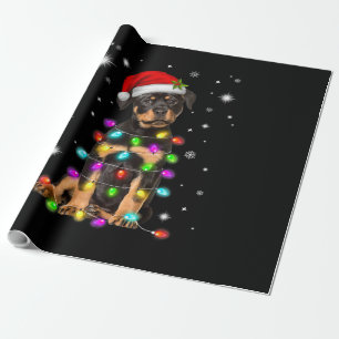 Papel De Presente Christmas With Rottweiler Dog