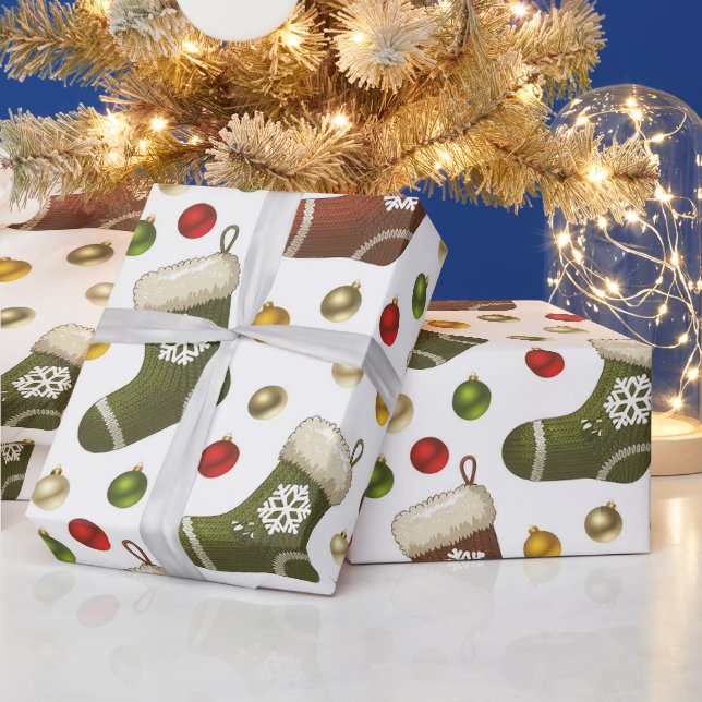 Papel De Presente Christmas Wreaths (Feriados)