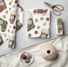 Papel De Presente Christmas Wreaths