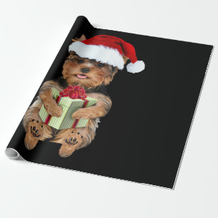 Papel De Presente Christmas Yorkie - Yorkshire Terrier Funny Dog