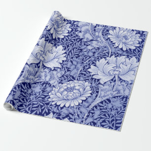 Papel De Presente Chrysanthemum Blue, William Morris