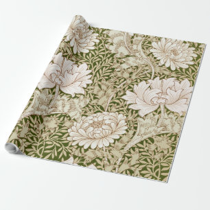 Papel De Presente Chrysanthemum Dourado, William Morris