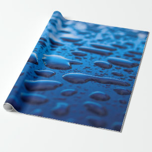 Papel De Presente Chuva chuvosa gotas de água