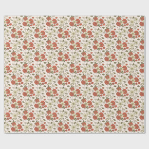 Papel De Presente Chuva de Bebê Borboletas & Flores Poéticas Flora