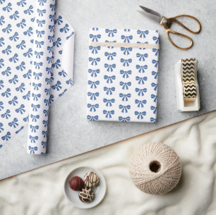 Papel De Presente Chuva de Bebê Menino Pequeno Arco Azul Aniversário