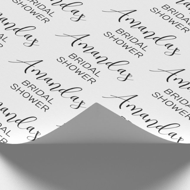 Papel De Presente Chuva de noiva com Rótulo Minimalista  (Criador carregado)