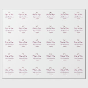 Papel De Presente Chuva de presentes de Miss para Mrs adicionar nome