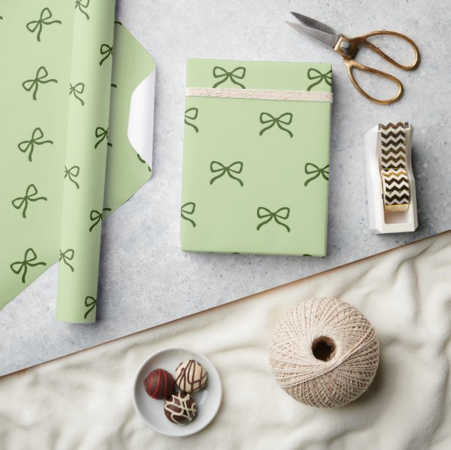 Papel De Presente Chuveiro de Bebê Menina Prep Chic Padrão de Laço V (Artesanato)