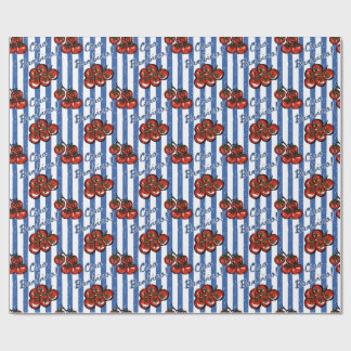 Papel De Presente Ciao baby tomato blue Italian baby shower