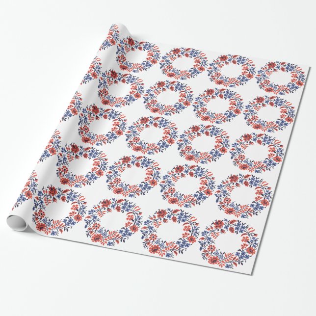 Papel De Presente Ciclo de flores (Desenrolado)