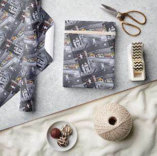Papel De Presente Cidade de Neve Pintura por Alfred Fox