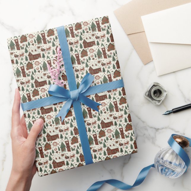 Papel De Presente Cidade Natal do Polo Norte  (Presentear)
