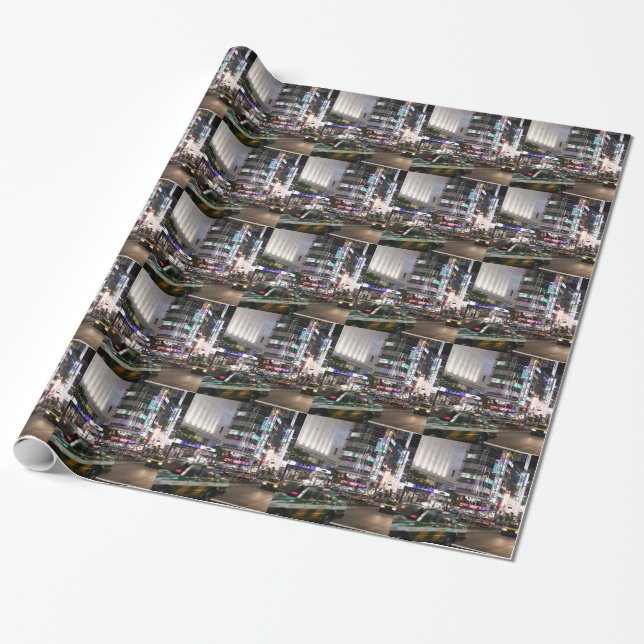 Papel De Presente Cidade Vista da Rua Tóquio (Desenrolado)