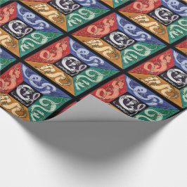 Papel De Presente Cinco dragões elementares