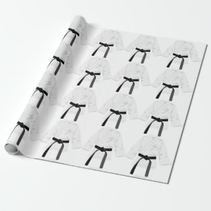 Papel De Presente Cinturão preto Karate Gi