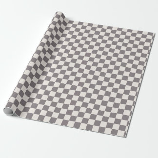 Papel De Presente Cinza Checker Gift Wraptor Designer Luxury