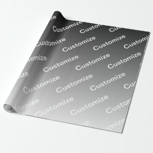 Papel De Presente Cinza (cor mutável) Ombre & Padrão de Texto