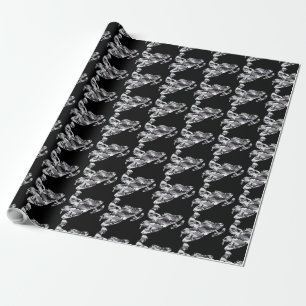 Papel De Presente Cinza de Camuflagem Snowmobile