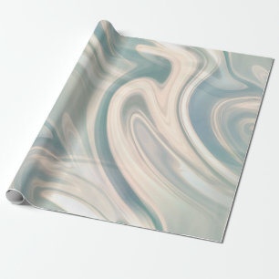 Papel De Presente cinza de cinza de espiral trippy marble
